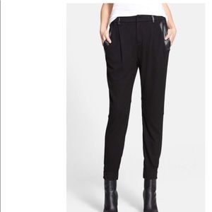 Vince Relax Leather Trim Jogger